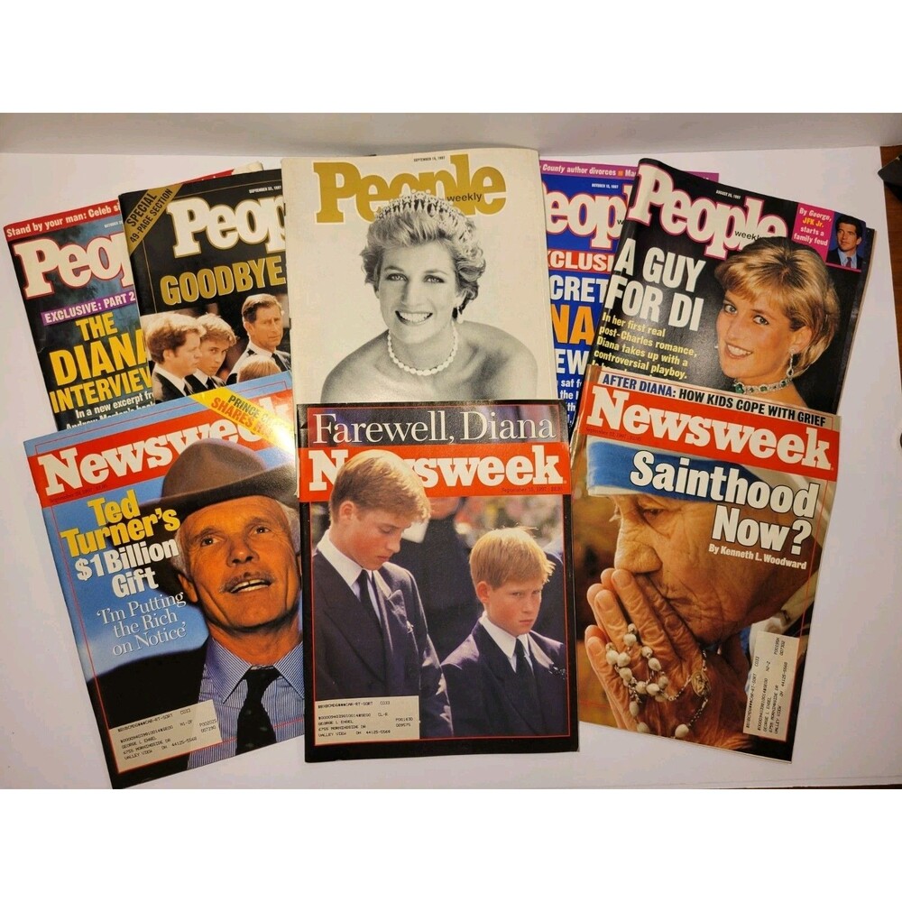 Princess Diana Death Memorial Commemorative Lot Newsweek People Magazine Paper